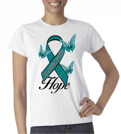 Interstitial Cystitis IC Hope on Womens SS Shirt